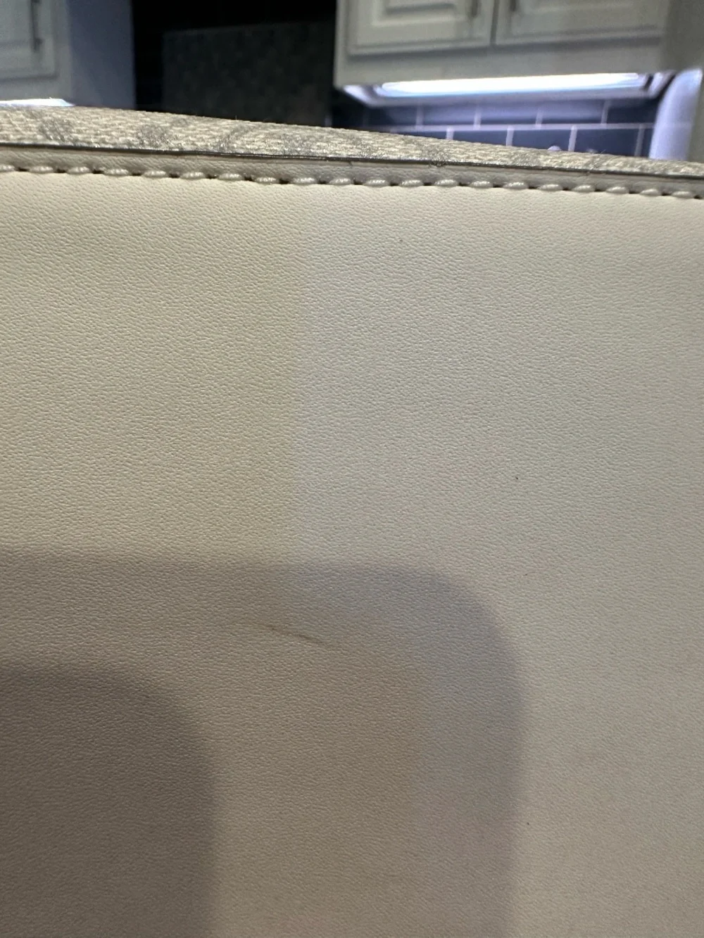 Tory Burch T Monogram Coated Canvas Zip Tote Laptop Work Bag NWOT Ivory